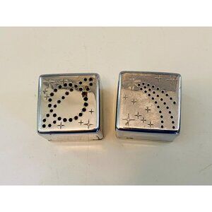 Vintage Chase Skyway Chrome Salt and Pepper Shakers, Shooting Star, Saturn, 1939